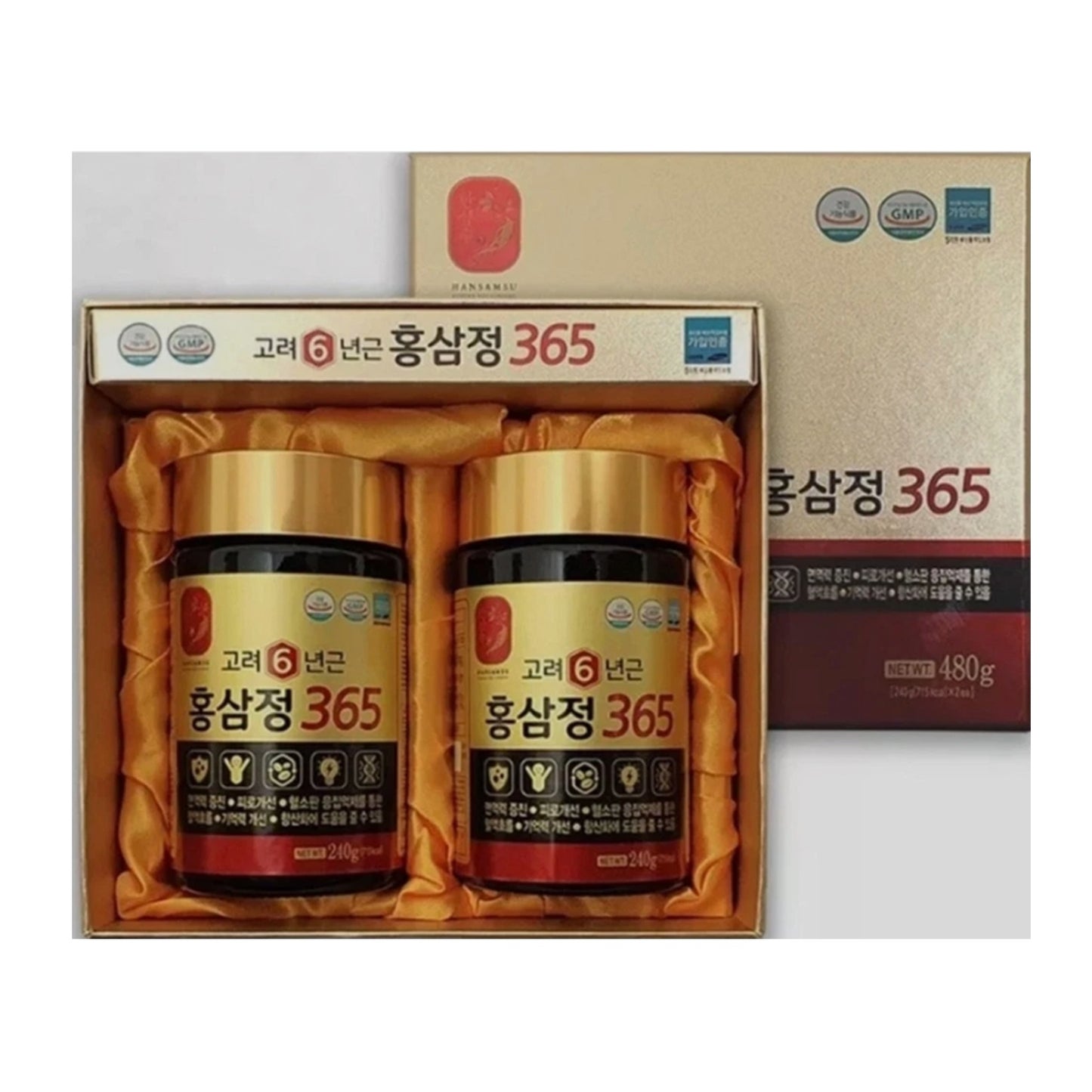 Korean 6-Year Red Ginseng Extract 240g x2 | Panax Ginseng Immune & Energy Support