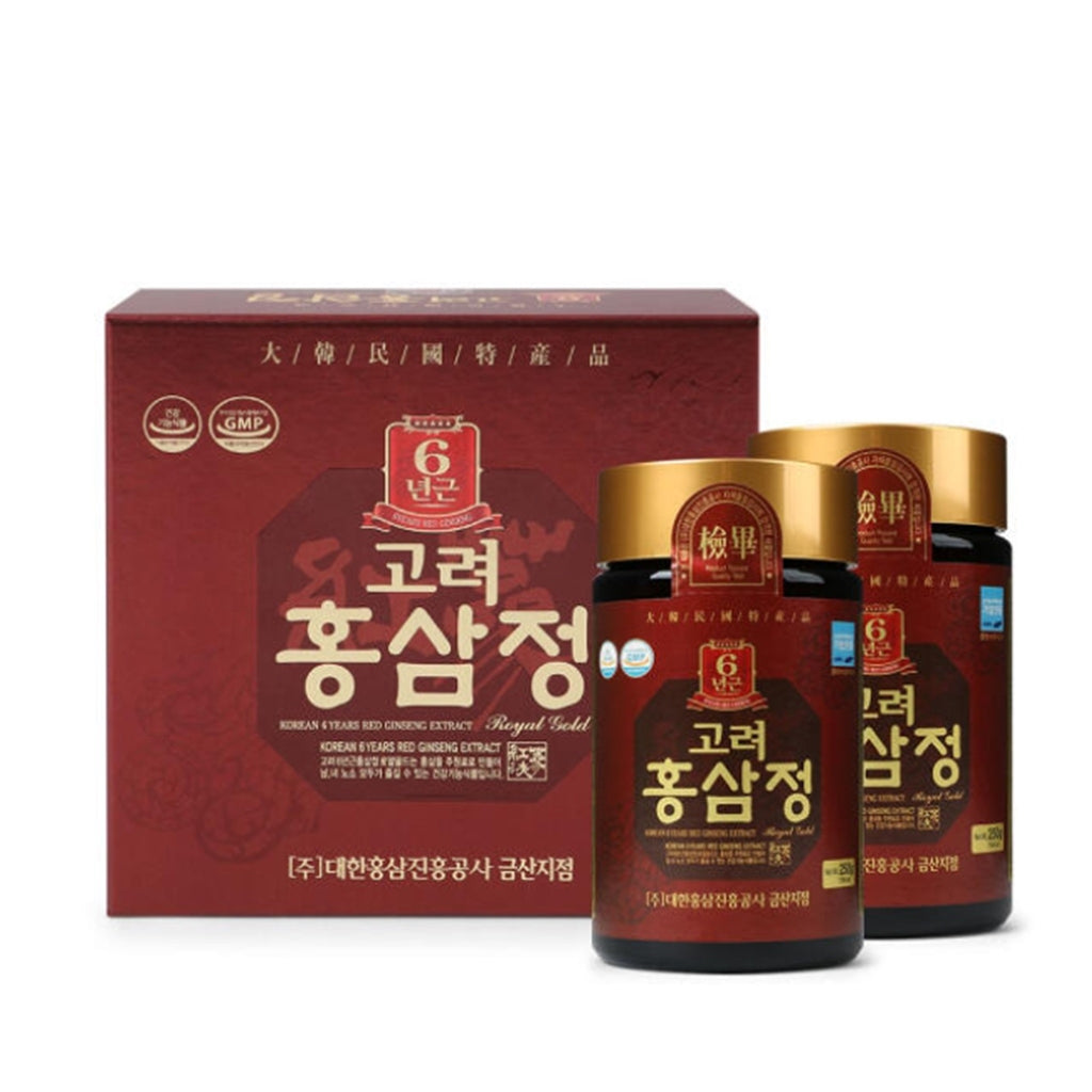 Korean 6-Year Red Ginseng Extract Royal Gold 500g (250g x 2 Bottles)