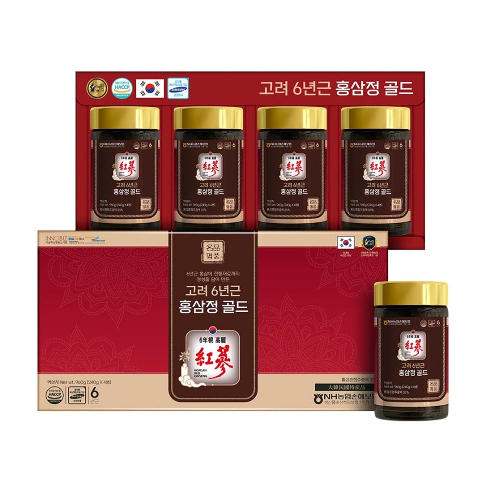 Korean Red Ginseng Extract Gold 960g 6-Year Premium Ginseng from Korea